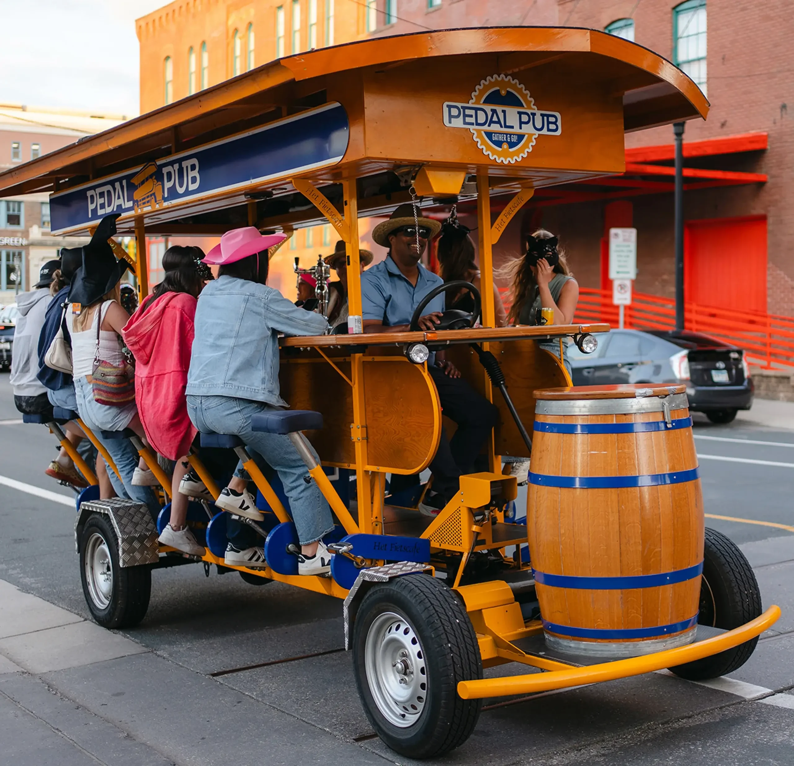 Pedal Pub bike on the street