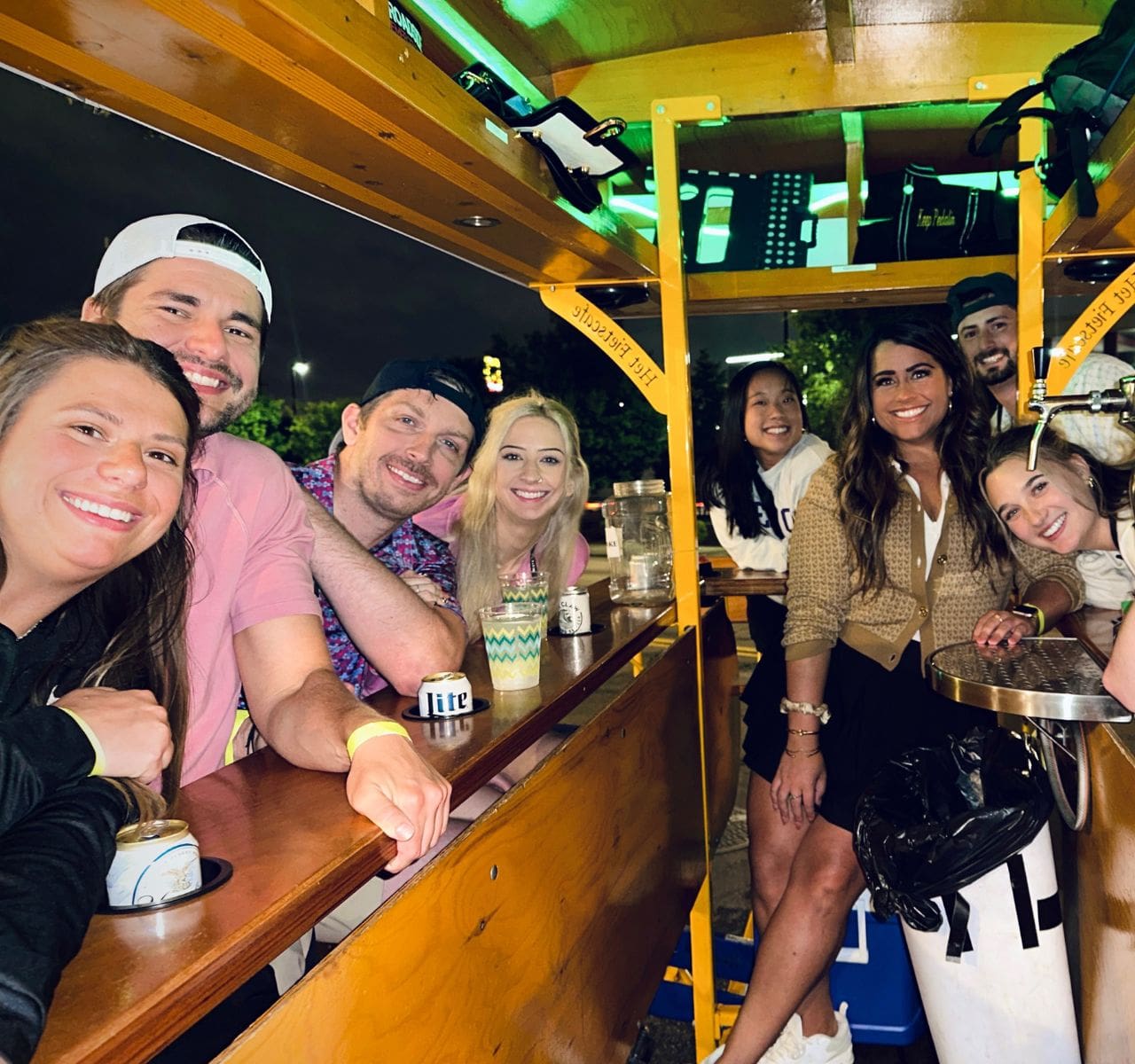 group outing in Louisville with Pedal Pub