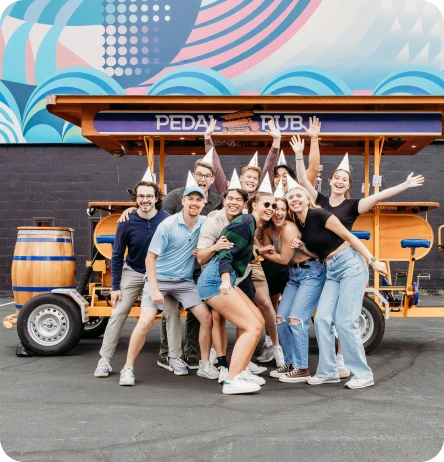 birthday party on a Pedal Pub party bike