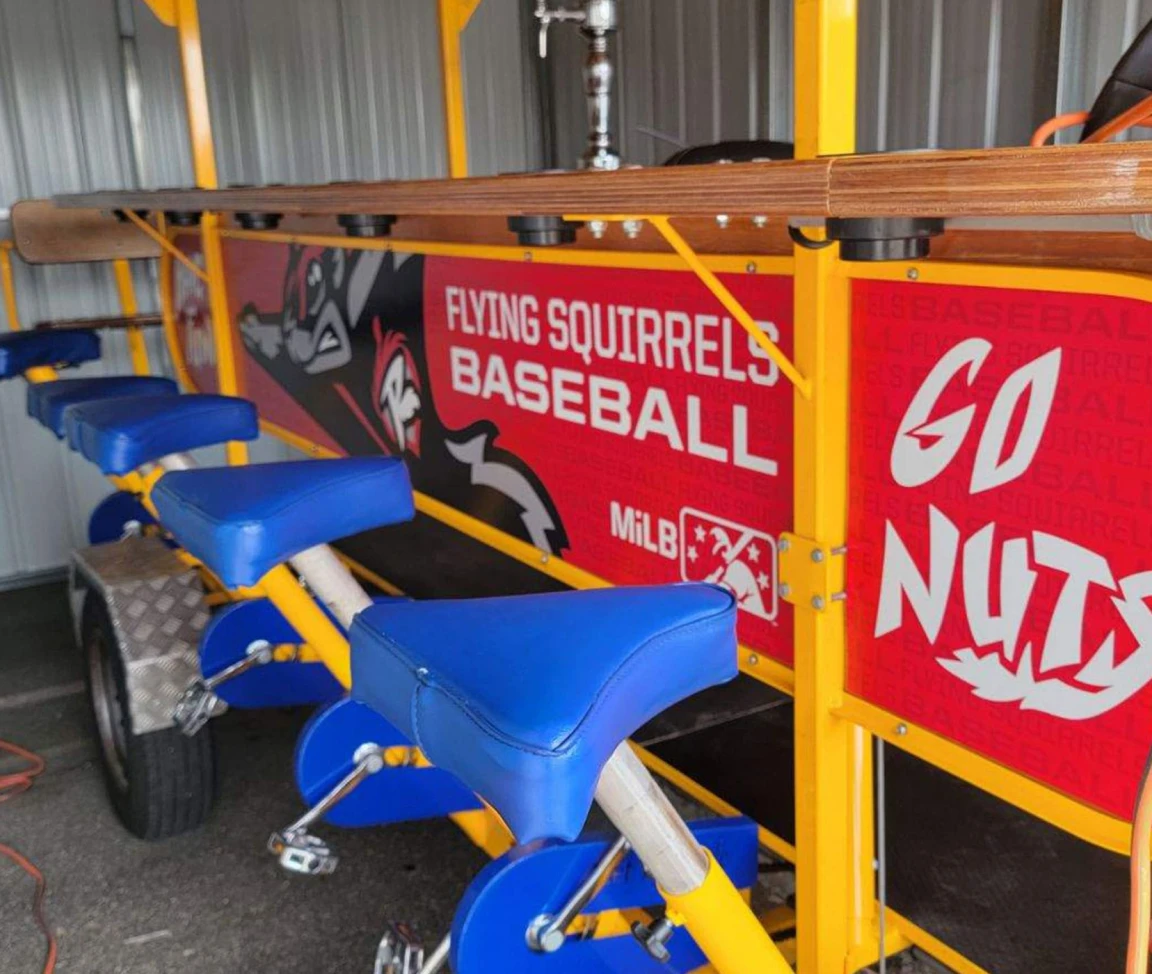 MLB advertisement on Pedal Pub