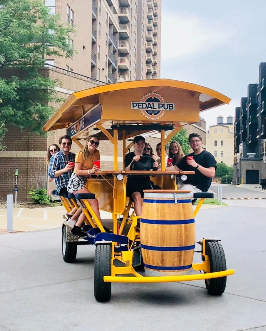 party bike ride with guests